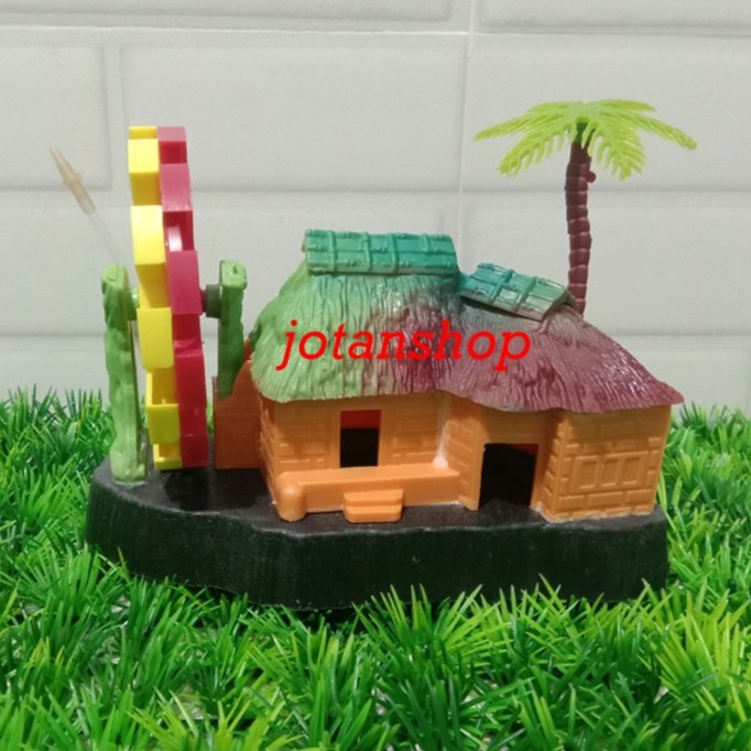 house water wheel bicolor aksesoris hiasan mainan aquarium ornament pajangan