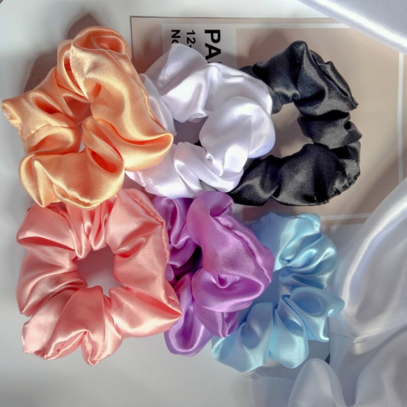 [Premium scrunchie] ikat rambut satin silk korea hair