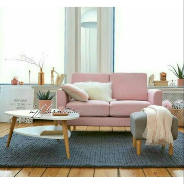 Sofa minimalis sofa retro set meja retro dan puff meja retro vintage