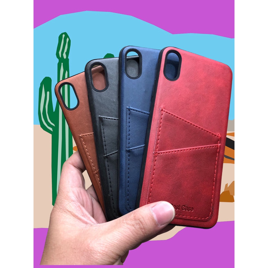SOFT CASE CARD SLOT CASE LEATHER CASE KULIT IPHONE 6G, IPHONE X/ IPHONE XS,IPHONE XS MAX