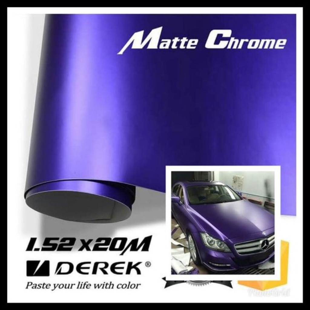 STIKER MOBIL Dop Matt Chrome Metalic Wrapping L-152Cm x P-50Cm Best Seller