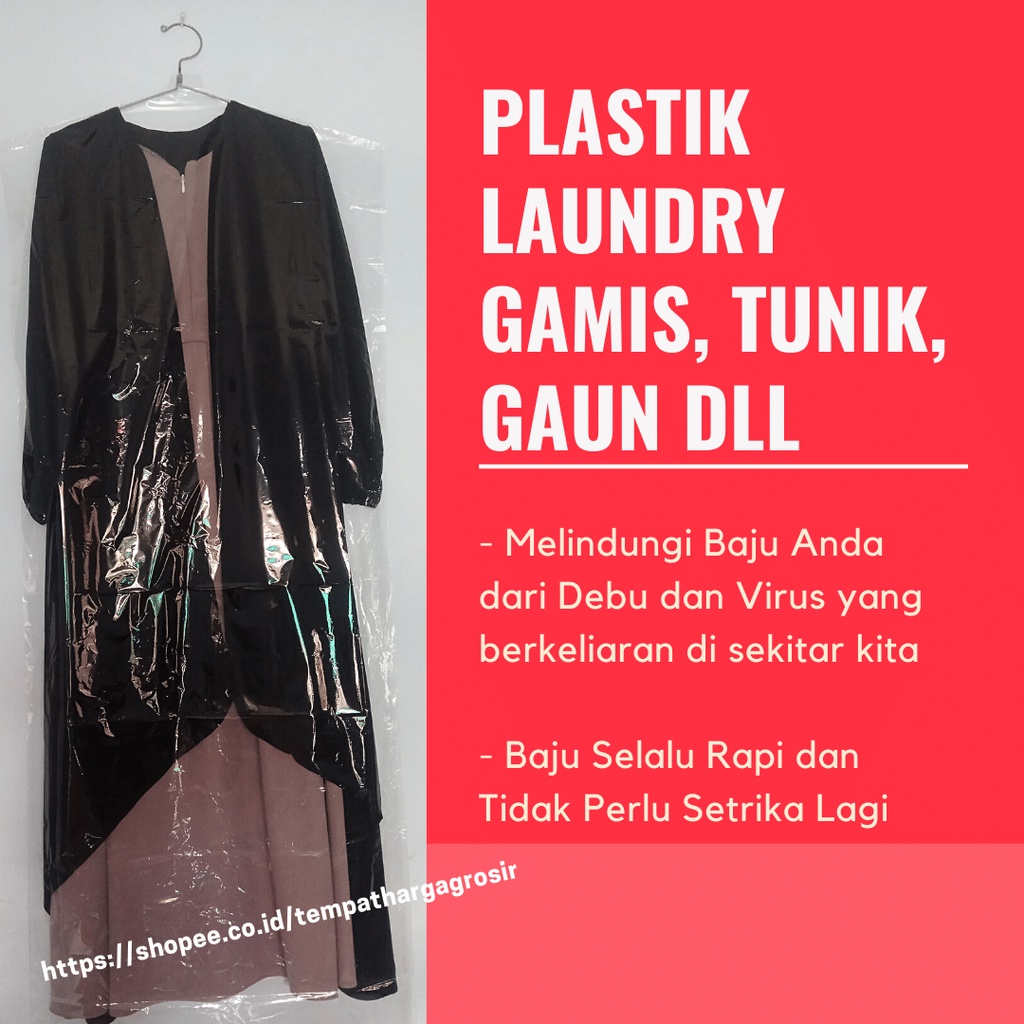PLASTIK GAMIS LAUNDRY GANTUNG BISA COD FREEE ONGKIR GRATIS ONGKOS KIRIM UNTUK BAJU KEMEJA ATASAN ROK
