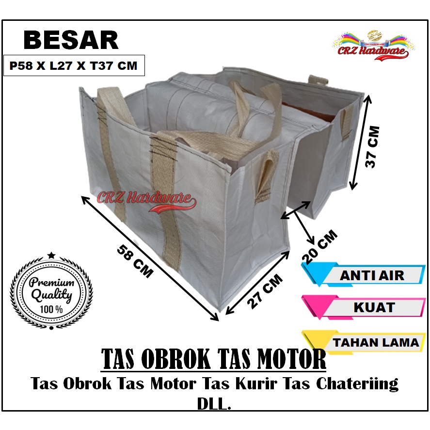 Tas Motor Obrok Tas Kurir Pos Sales Tas Bronjong Krombong Ronjot Besar