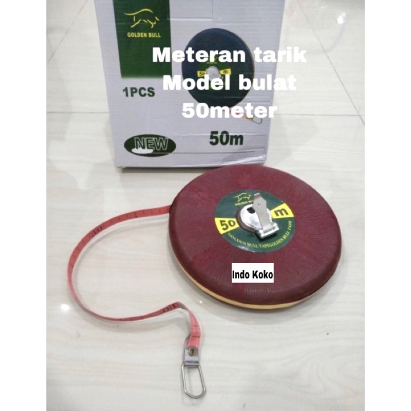 Meteran bulat 50 meter Meteran kain gulung 50mtr Meteran tanah 50meter