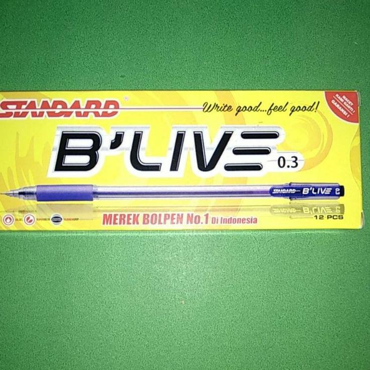 

⸨JoV ♝⸩ Pulpen Standard B'Live Isi 12 ( Kemasan / pak) ||Terupdate