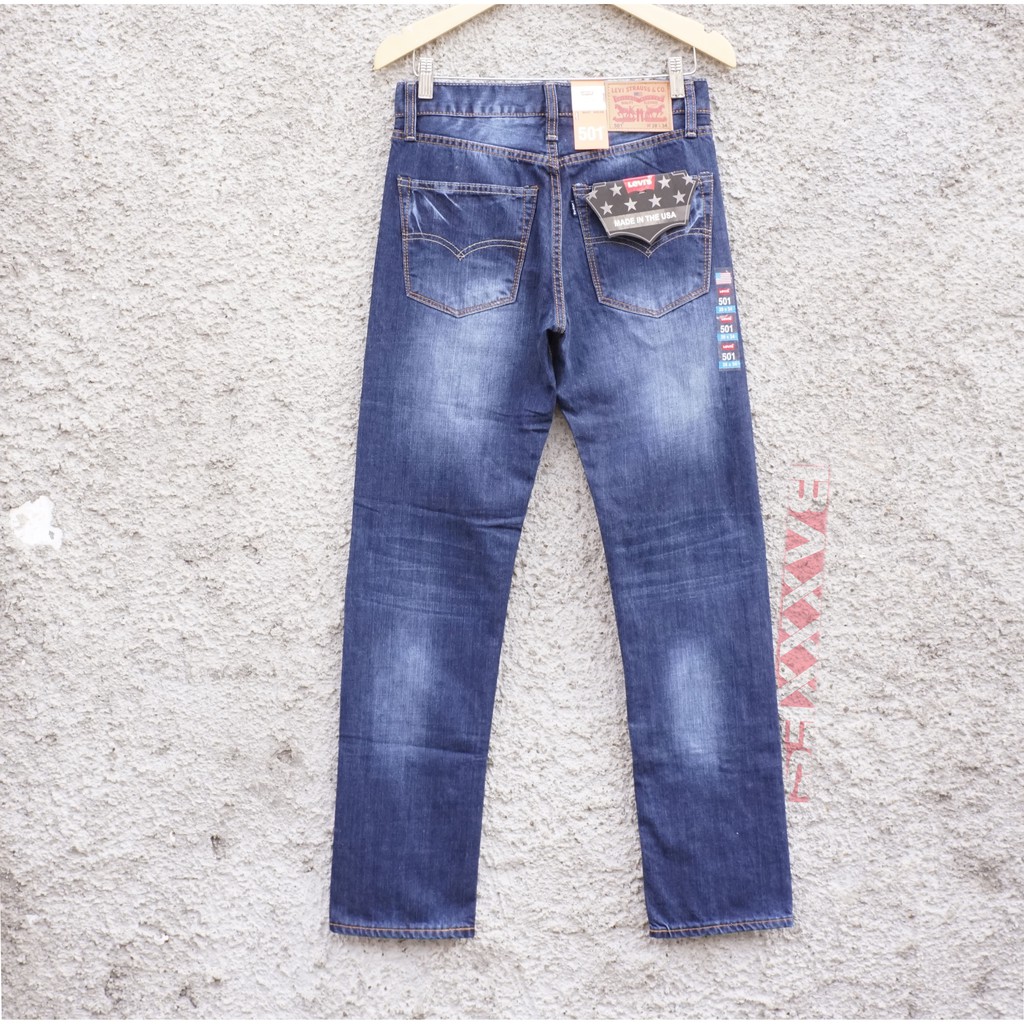 Levi's 501 Made in USA | Jeans Pria | Blue Wash | GRUSA-03