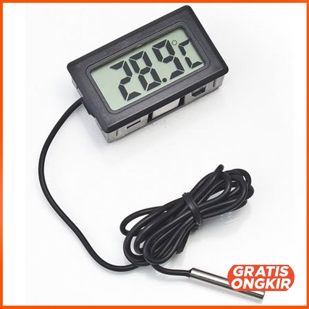 Pengukur Suhu Digital Termometer Aquarium Kabel 1M TPM-10