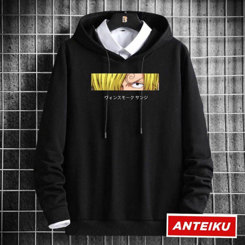 [Hot Sale] Sweater Hoodie Anime One Piece Vinsmoke Sanji Pria Wanita M-XXL