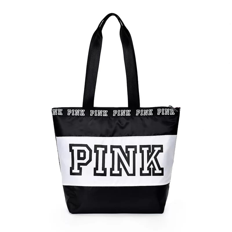 SANSURBAGS Tote Bag Wanita Kanvas Murah Logo Pink - Fashion Korea Bisa Bayar Ditempat (COD)