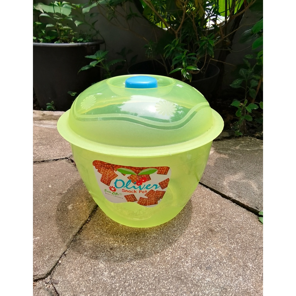 Toples Plastik Bulat Toples Snack -  Sunlife Oliver Snack