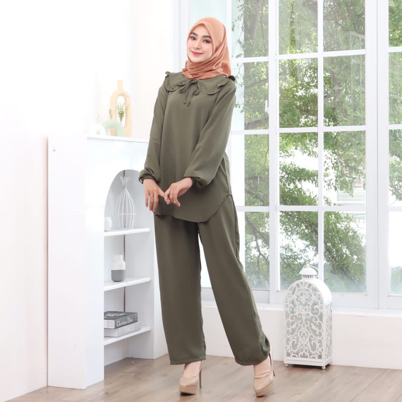 ilook | One Set Petuli | Daily Set Wanita Bahan Crepe