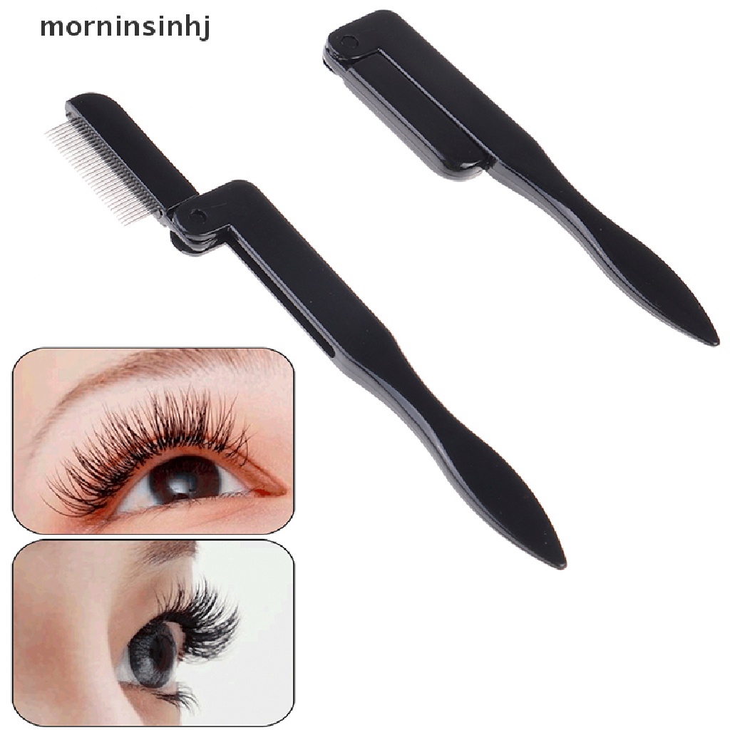 Mor Sisir Bulu Mata Lipat Bahan Metal Warna Hitam