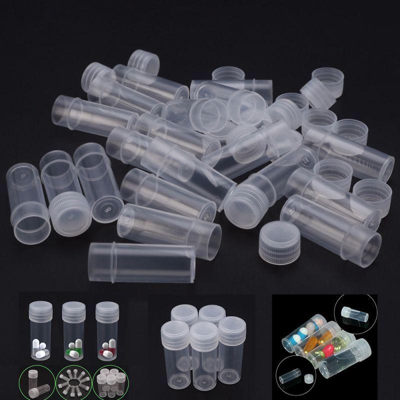 50pcs Botol Sampel 5ml Wadah Toples Sampel Toples Botol Mini Kecil Sampel Sample Bottle