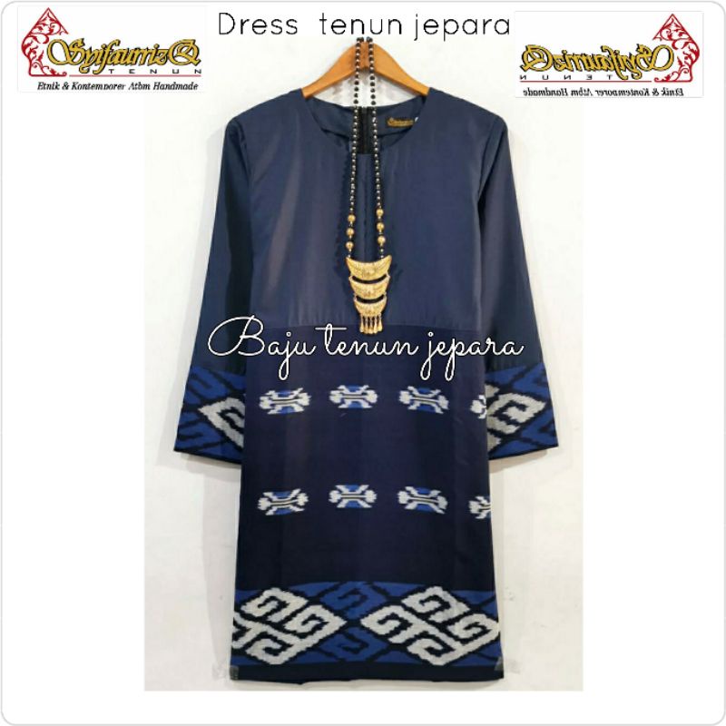 Dress mix troso tenun baju tenun toyobo DTB113