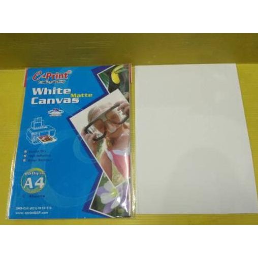 

Termurah E-Print White Matte Canvas A4 260 Gr (Pack=5 Sheet) Offic