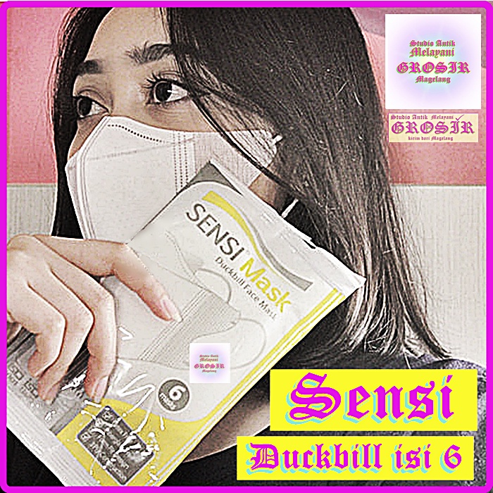 MASKER SENSI DUCKBILL ORIGINAL isi 6 -29432- SENSI DUCKBILL - DUCKBILL - GROSIR - SENSI EARLOOP - DI