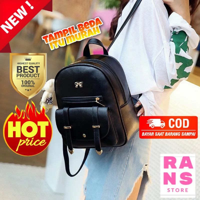 RANS tas ransel backpack fashion wanita cewek mini import korea kantor pesta murah terbaru bulat