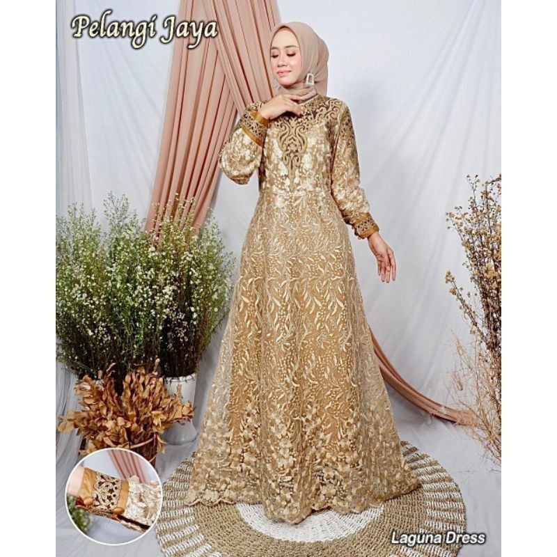 NEW BAJU PESTA /GAMIS LAGUNA/FASHION MUSLIM/BY PELANGI JAYA