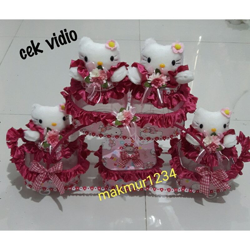 only 4kg, toples hias kitty , toples susun hias , toples lebaran ,toples kaca, toples kitty jembatan