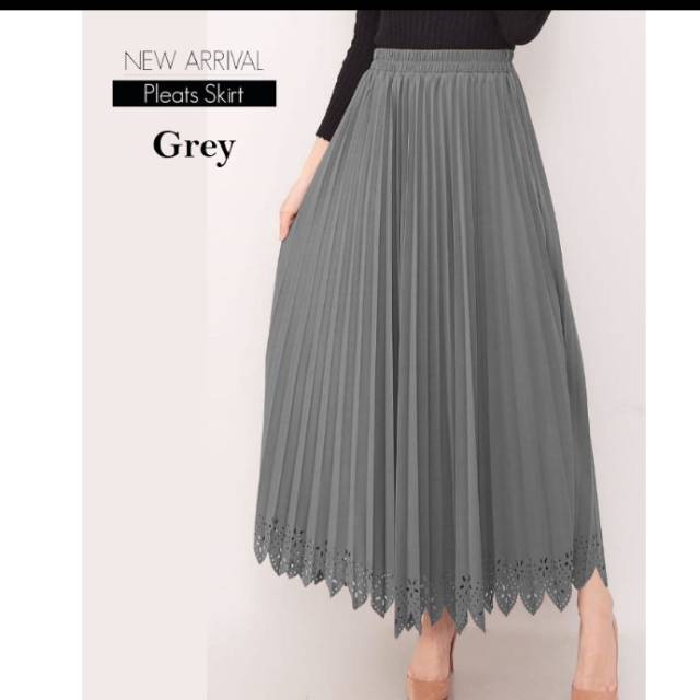 ROK PLISKET MOTIF BAWAH LASER HYGET PREMIUM ORI