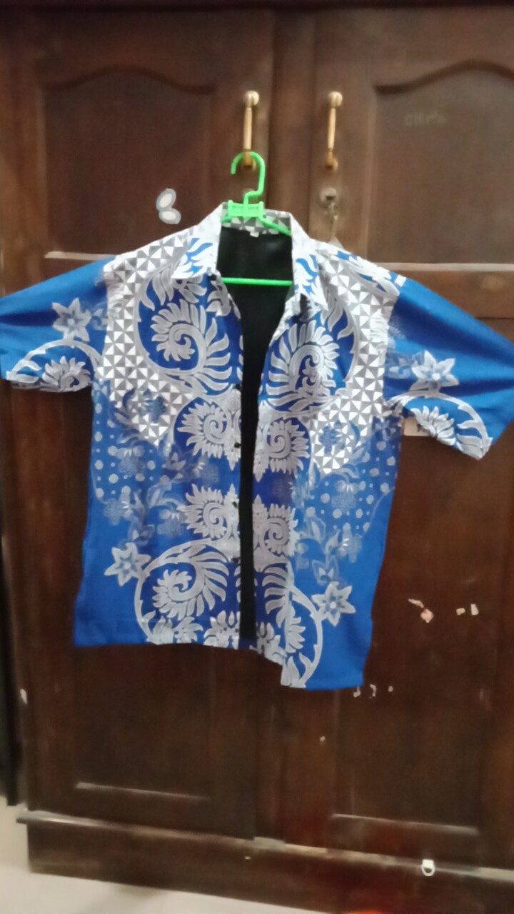 Gardha Navy Kemeja Batik Pria Full Furing Katun Primisima Batik Solo Batik Pria Eksklusif Batik Biru