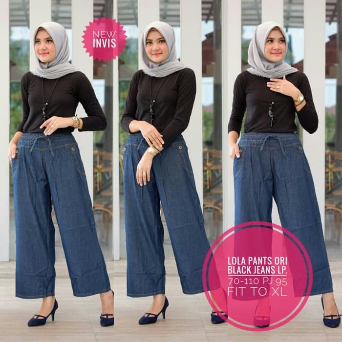 METRO CELANA KULOT LOLA PANTS JEANS WASH HQ PREMIUM KEKINIAN MURAH MODIS