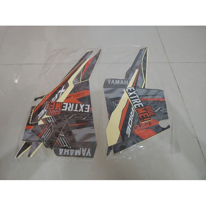 Stiker Bodi &amp; Lis Body &amp; Striping X Ride 2016 Hitam Oren