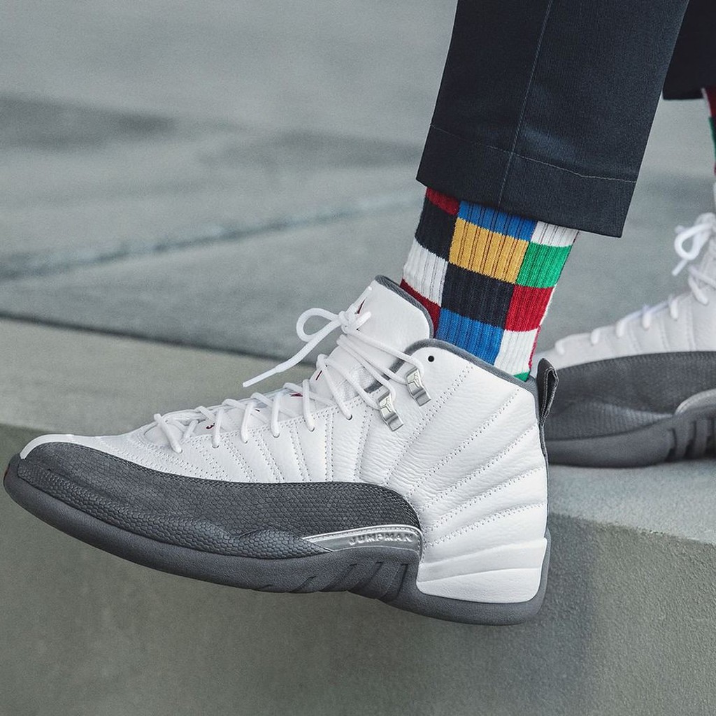 black white and grey 12s