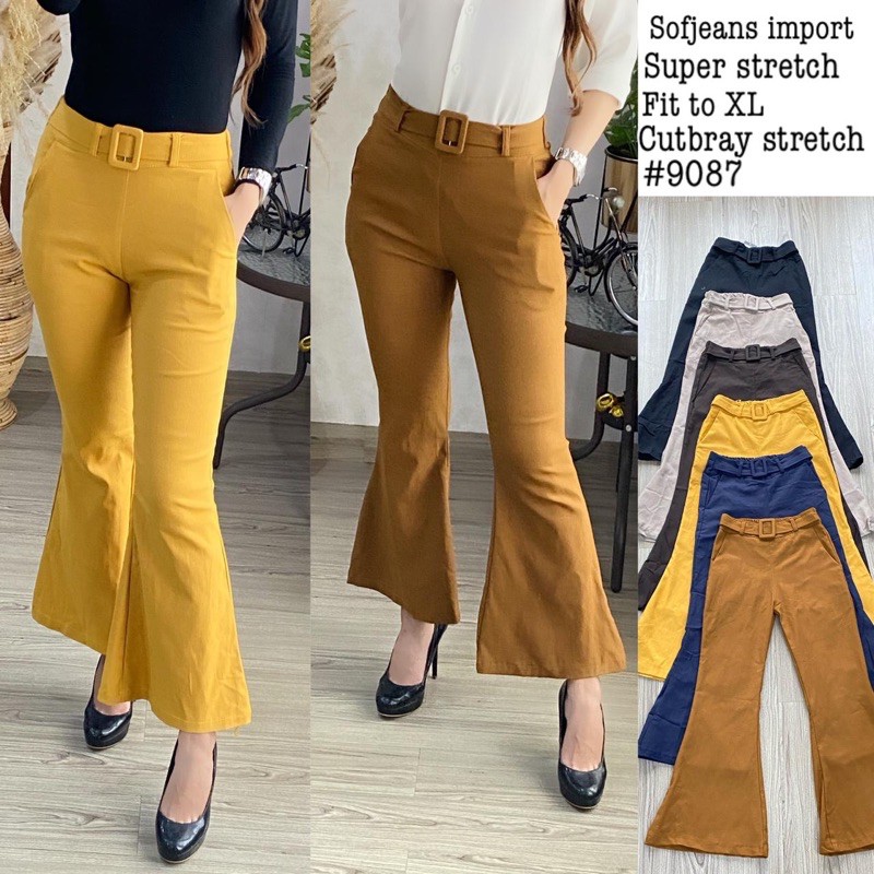 Celana Wanita Cutbray Soft Jeans impor 9087