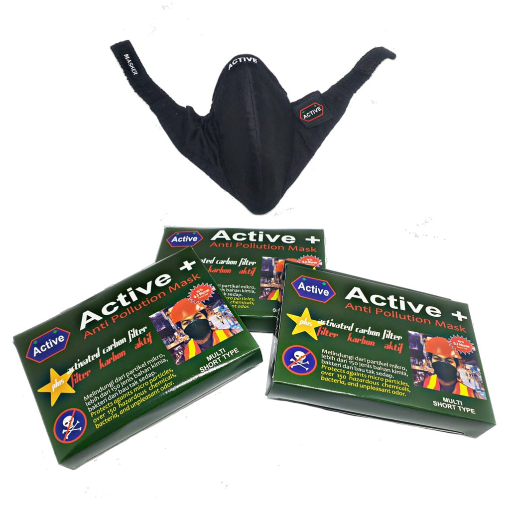 Masker Anti Virus dan Polusi Activated Carbon Filter Masa Pakai 6 Bulan