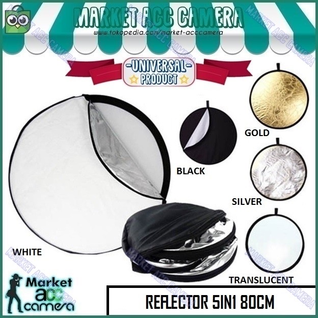 

(TERLARIS) REFLECTOR 5 IN 1 80CM (5 COLOUR GOLD/SILVER/BLACK/WHITE/TRANSLUCENT)