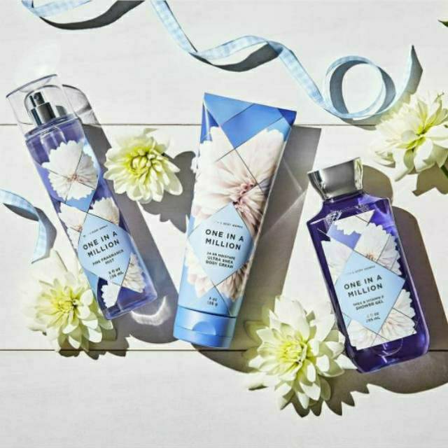 BATH &amp; BODY WORKS BBW ONE IN A MILLION SERIES MIST LOTION SHOWER GEL BODY CREAM HAND CREAM SHOWER GEL BODY CREAM LOTION MIST WASH WALLFLOWER ROOMSPRAY SCENTPORTABLE GENTLE GEL DEEP CLEANSING GENTLE FOAMING CREAMY LUXE