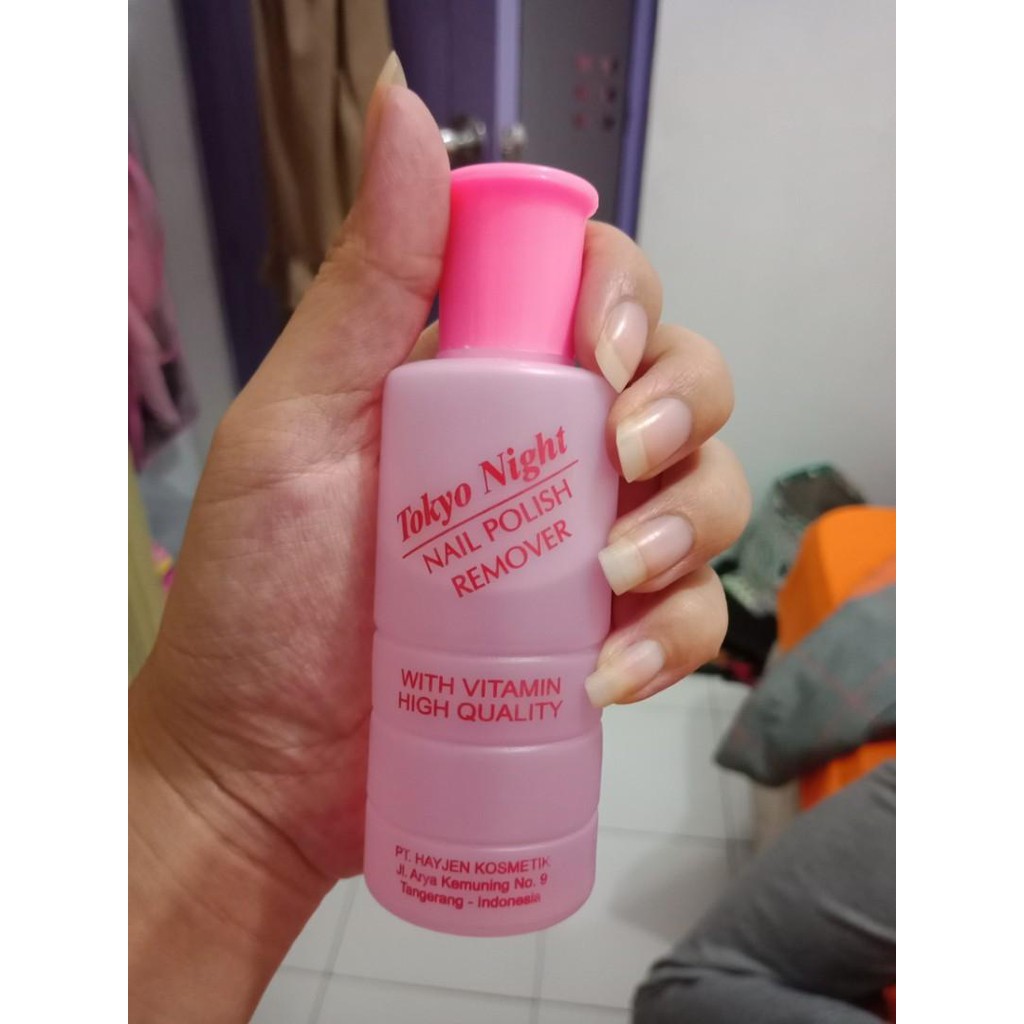 [ORI] ASETON TOKYO NIGHT PENGHAPUS KUTEK | Nail Polish Remover Pembersih Kutek Kuku ( 76ml )