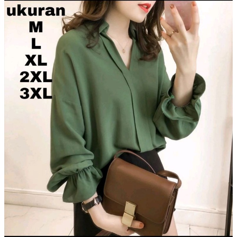 Kayoung Blouse - Size S M XL XXL 3XL 5L - Blouse Wanita Jumbo - Atasan Wanita Jumbo