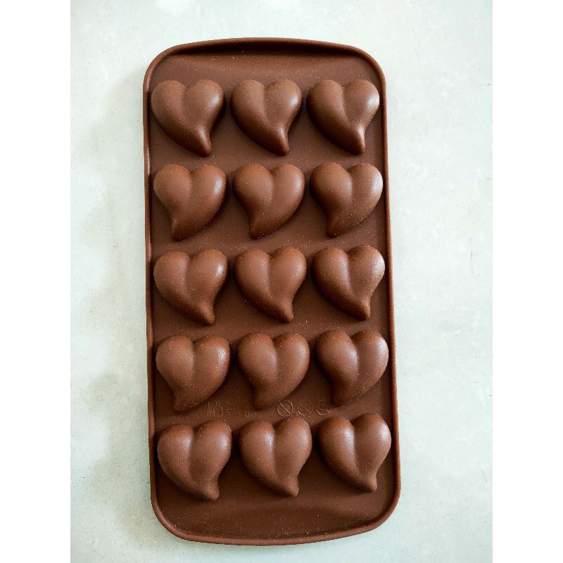 Cetakan Coklat Puding silikon bentuk Love Hati