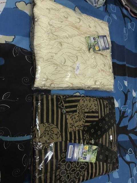 Batik Couple Notoarto Batik Ipnu-ippnu Kemeja Pria Sogan Lawasan Manuk Kembar Katun Cap Solo Shofia