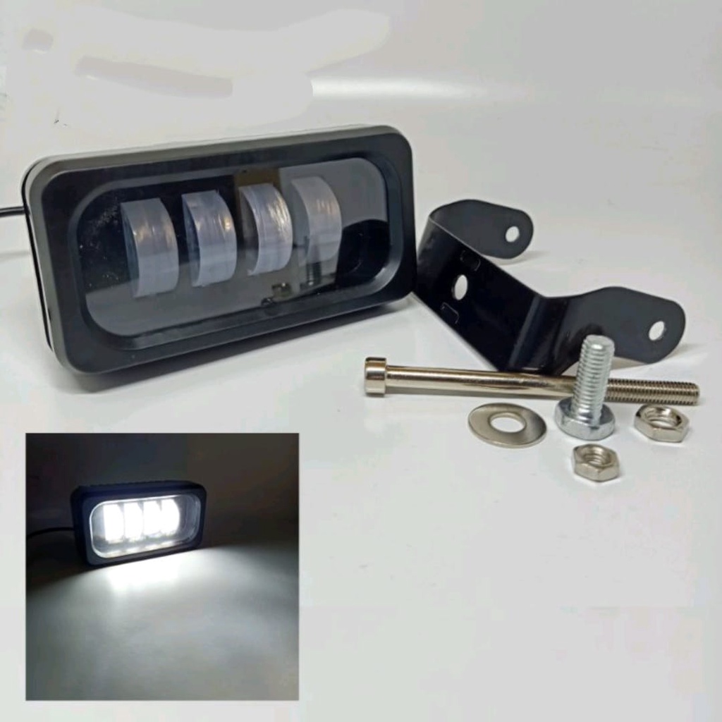 Lampu Tembak sorot Cwl 4D 4 mata Led daymaker kotak 4 led cwl offroad mobil/motor