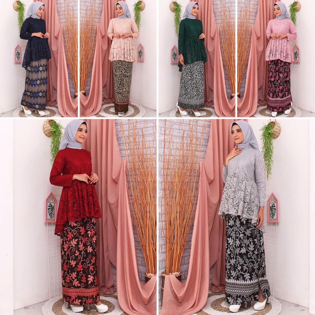 (Dijamin RealPict!) Set Kebaya Babydoll Busui Brukat Corneli SETELAN BROKAT WISUDA KONDANGAN SERAGAM