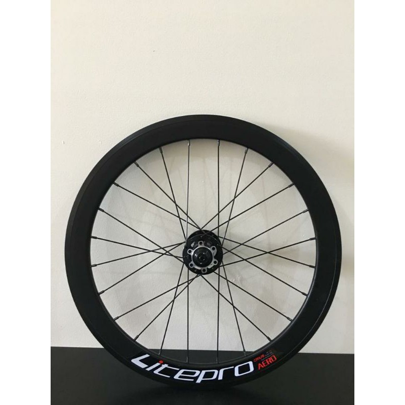 Wheel set Litepro 451 S42 Crius Wheelset AERO discbrake DB hitam 22 inch Sepeda fnhon bike friday