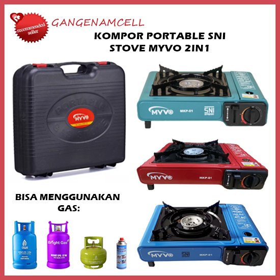 Kompor Portable 2in1 semua merk / Kompor gas Piknik / Camping