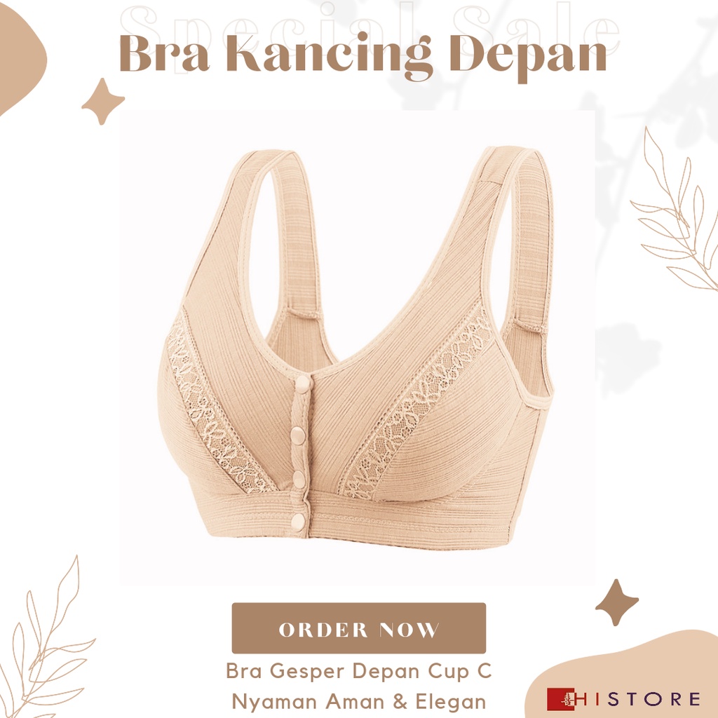 [HI] Bra Seamless Push Up Nirkabel Gesper Depan 2088 Wanita Paruh Baya dan Tua