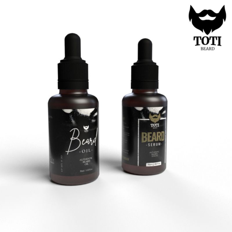 2in1;penumbuh &amp; penyubur bulu brewok (beard serum &amp; beard oil)#totibeard