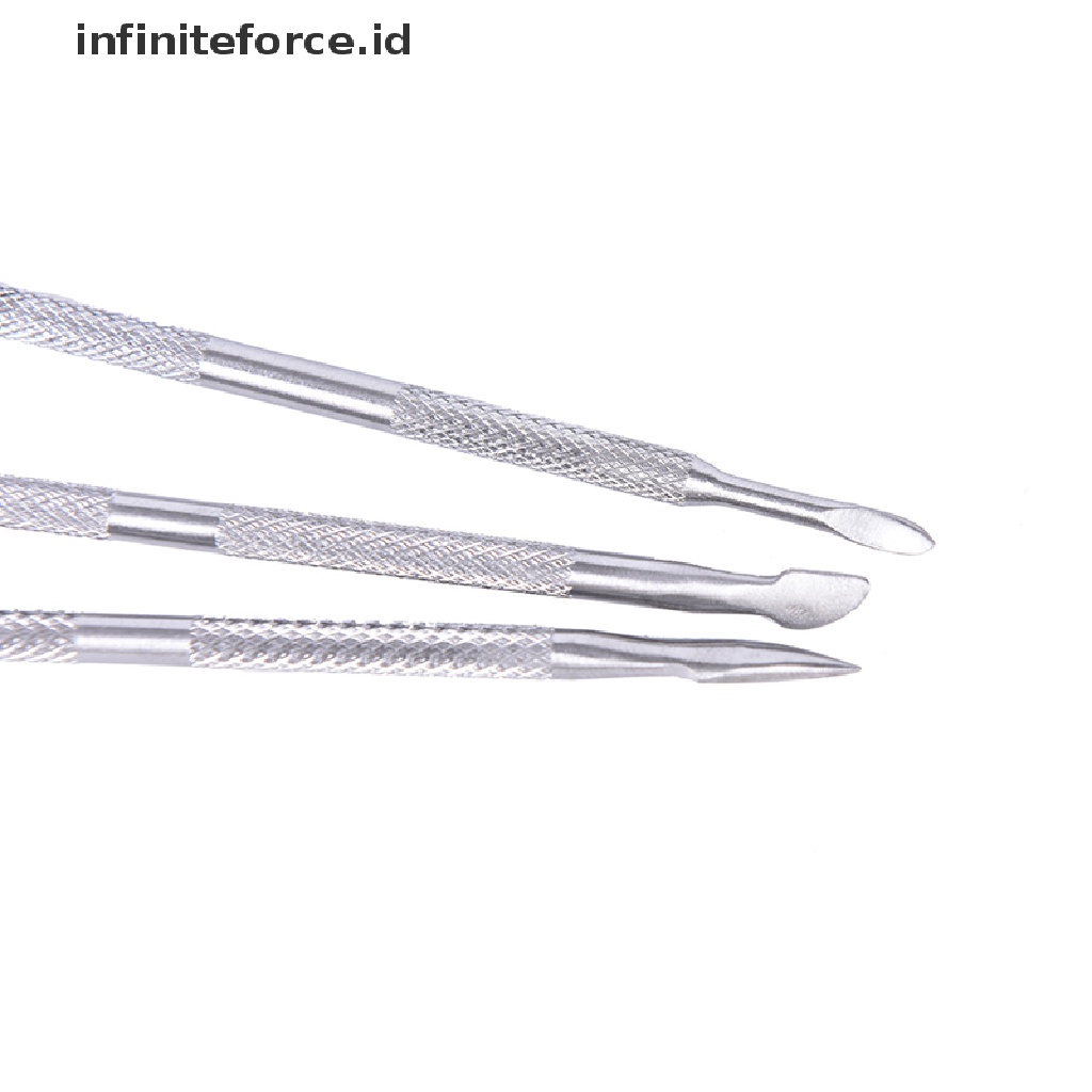 Infiniteforce.id Alat Pendorong Kutikula Bahan Stainless steel Untuk Manicure / Pedicure