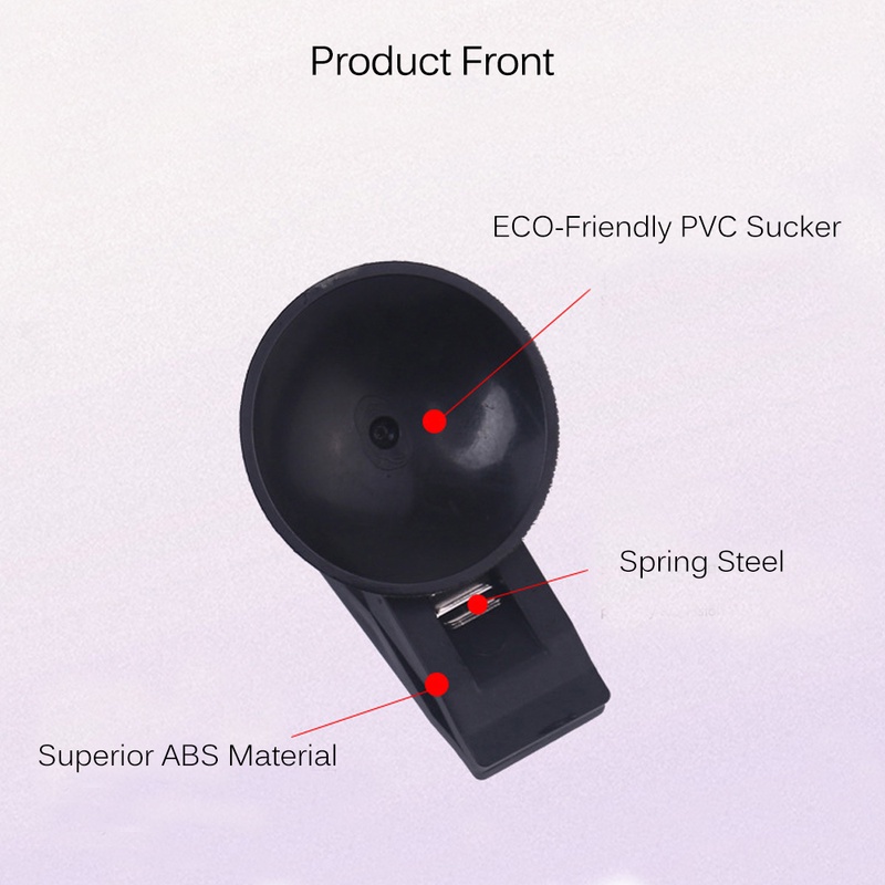 1 Pasang Klip Suction Cup Bahan Plastik Warna Hitam Untuk Tirai / Handuk / Tiket