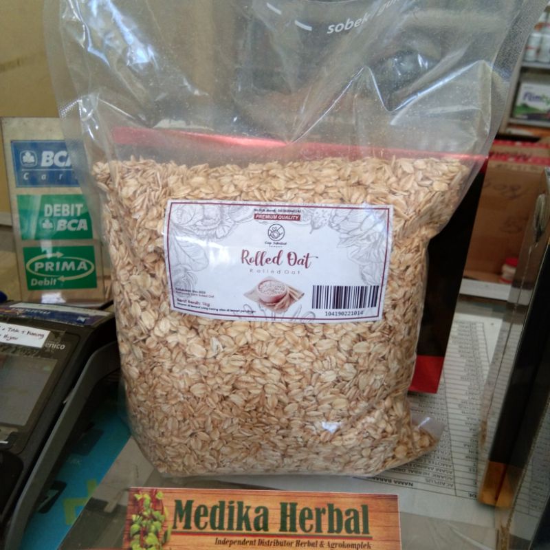 

Rolled Oat 1 kg/ Oat Meal/Gandum Utuh 100%| Agen Lampung