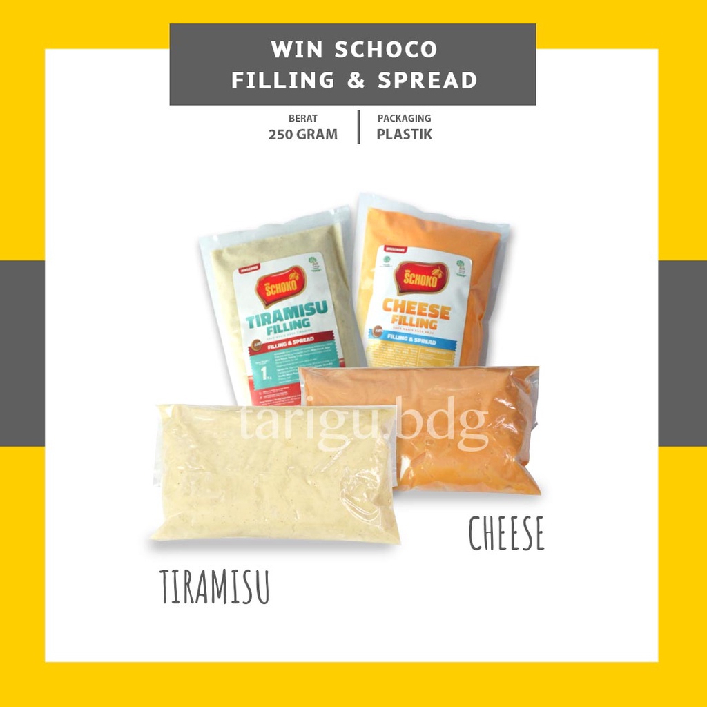 CHEESE FILLING TIRAMISU SCHOKO 250GR - TIRAMISU FILLING SELAI TIRAMISU ISI SAOS KEJU RICHEESE RICIS