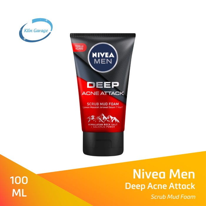 Nivea Men Deep Acne Oil Clear Facial Foam 100 ML | Sabun Cuci Muka Wajah