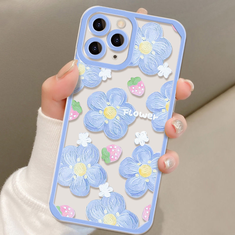 Soft Case Pelindung Lensa Kamera Shockproof Motif Butterfly Untuk iPhone 13 Pro Max 11 12 Pro X XS Max 7 8 Plus SE 2020