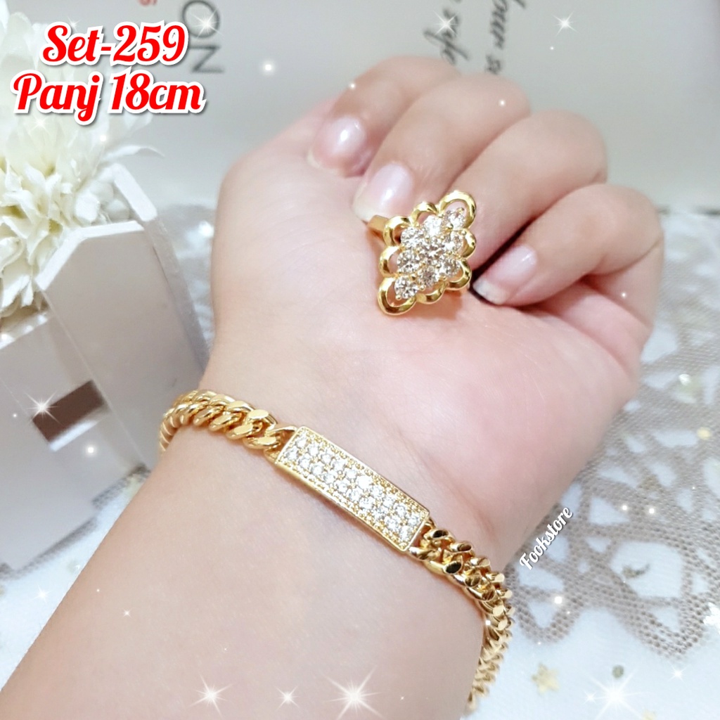 COD TERMURAH SET GELANG GRATIS CINCIN CANTIK