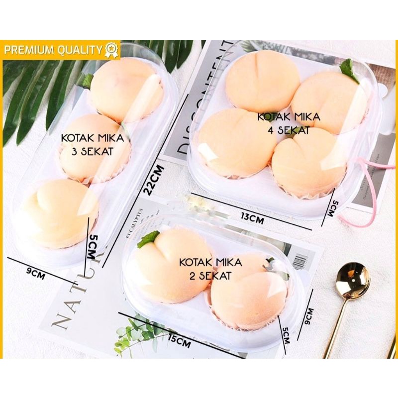 Box Mochi Sekat + Tutup isi 5pcs / Box Plastik Sekat / Dus Kue Mochi